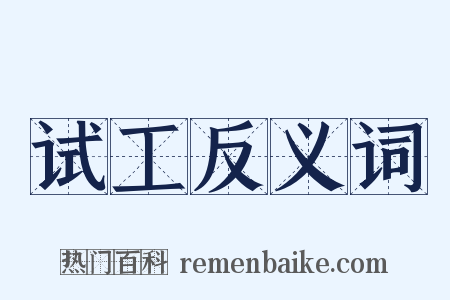 试工反义词是什么意思的图片